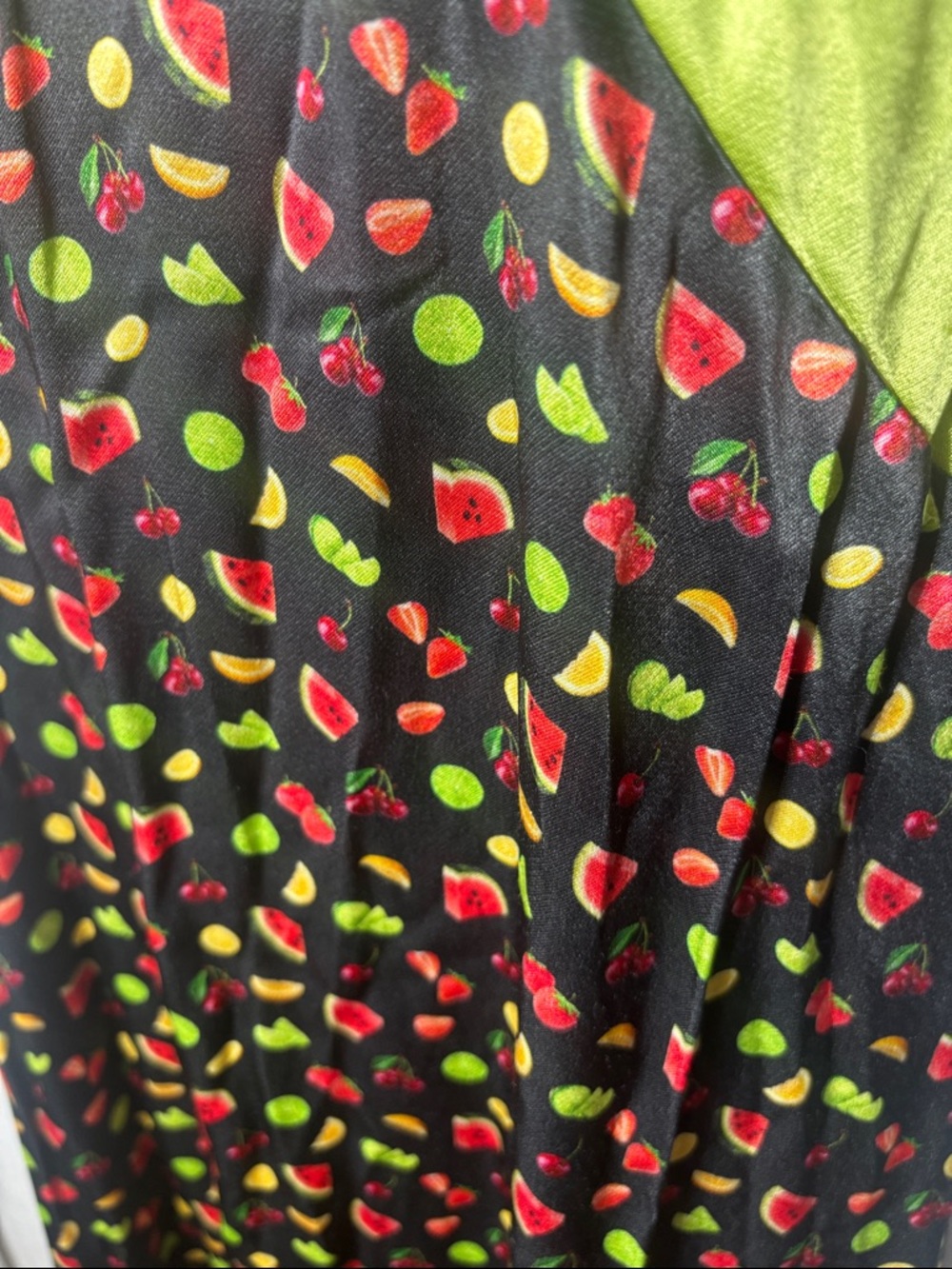 Terez New York women’s medium fruit salad colorblock satin maxi dress vacation - Picture 4 of 7
